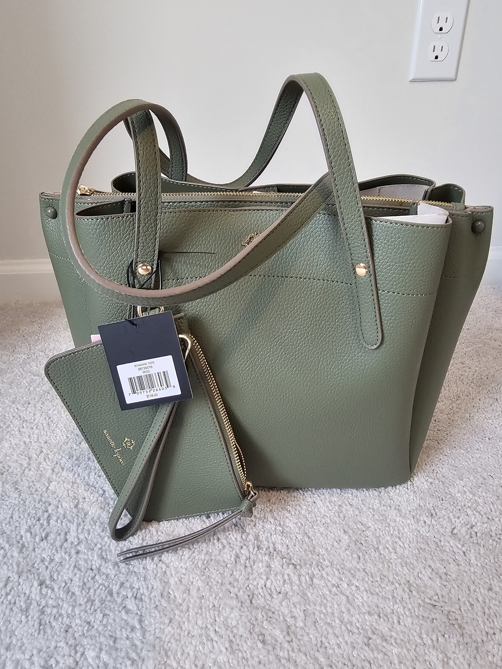 Nanette Lepore Roxanne Tote Moss Green NWT